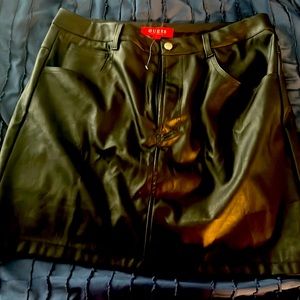Guess faux leather skirt.